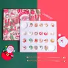 Popular Calendario de Adviento Caja Sorpresa Navideña de 24 Compartimentos Caja de Regalo Hecho a Mano DIY Accesorios para Niños Set de Pulseras de Muñeco de Nieve