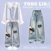 Estilo Coreano Estilo Escolar Dibujo Animado de Chica Retro Estudiantes de Secundaria Dulce Lindo Chaleco Camisa Para Vestir Conjunto Versátil Elegante