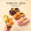 Pantuflas de Algodón de Invierno Lululu Capibara para Niños y Niñas Calientes con Forro de Piel Sintética Zapatos Cerrados de Algodón para el Hogar Lindos para Padres e Hijos