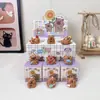 Caixas cegas de figuras de desenho animado fofas e da moda, adoráveis bonecos roly-poly de resina, brinquedos surpresa infantis em caixa cega