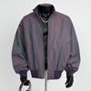 Chaqueta de Cuello Satén Colorida para Hombre Primavera y Otoño de Alta Gama Top para Hombre 2025 Nueva Moda Marca Chaqueta Corta