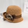 Gorro de Cubeta Tejido Ala Pequeña Sombrero de Pescador Sombrero de Verano Fino con Protección Solar Elegante Hecho a Mano Malla Calado Transpirable Sombrero de Madre