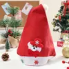 Venda Direta da Fábrica Chapéus de Natal com Luzes, Chapéus de Natal Cartoon em Tecido Não Tecido, Decorações de Natal, Pequenos Presentes no Atacado