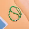 Pulseira de olho de diabo tecida de cor sólida pulseira feita à mão com nó manual corda de mão europeia e americana joias simples atacado