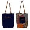 Bolso de Hombro Denim Retro Americano de Doble Uso, Doble Cara, Gran Capacidad, Versátil, Bolso de Mano para Viajes, Nuevo Estilo de Ins