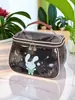2026 Nova Bolsa de Maquiagem Transparente à Prova d'Água Grande Capacidade Portátil Desenho Animado Fofa Bolsa de Armazenamento para Viagem Bolsa de Higiene Pessoal de Mão
