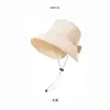 Sombrero de protección solar para mujer, protección UV de verano, ala ancha, estilo coreano, sombrero versátil para exteriores que protege la cara, sombrero de playa de ala ancha para el sol