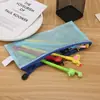 Bolsa de Arquivo com Zíper Transparente Estojo Criativo para Material Escolar de Estudante com Grade A4 Bolsa Impermeável para Armazenamento de Documentos Design de LOGOTIPO