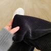 Pantalones de Chenilla de Pierna Ancha para Mujer Primavera y Otoño Pantalones Finos de Pana Sueltos Versátiles Forro Polar Largo hasta el Piso Casuales Rectos