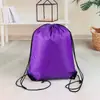 Bolsas con cordón en stock, Bolsas promocionales, Mochilas de color sólido impermeables y engrosadas, Empaque para compras, Logotipo impreso personalizado