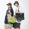 Nova Bolsa de Ombro Casual da Moda para Homens e Mulheres, Bolsa Transversal Estilosa e Personalizada, Bolsa de Mão Spliced com Porta-Moedas Bolsa Tote