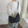 Colección de otoño 2026 transfronteriza: bolso de hombro versátil de lunares, bolso cruzado simple y elegante para el trabajo, bolso de mano y bolso de axila a la moda
