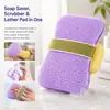 Bolsa para Guardar Jabón de Esponja, Bolsa de Baño de Lufa Exfoliante para Espuma Abundante, Almacenamiento de Jabón en Barra de Larga Duración y Exfoliante Corporal, Secado Rápido con Bucle para Colgar Reutilizable, Depurador de Baño para Uso Diario