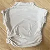 Coreia do Sul Dongda Sexy Pura Luxúria Feminina Ligeiramente Transparente Slim Gola Alta Mostrando Seios Grande Justa Emagrecimento Look Camiseta Top de Manga Curta