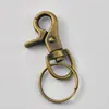 Acessórios de ferragens para bagagem gancho de corda de tração para animais de estimação grampo de liga de zinco chaveiro ferragens fivela de cachorro bronze