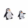 Musgo micro paisaje joyería pingüino padre e hijo muñeco DIY pequeños adornos multi-interior adornos