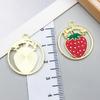 Accesorios de Joyería de Aleación DIY Oro KC Goteo de Aceite Aleación Colgante de Fruta Fresa Llavero Pendientes Colgante de Collar