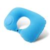 Almohada de Viaje Portátil Almohada Cervical Almohada en Forma de U Almohada Inflable a Presión Almohada de Avión para Camping y Descanso al Aire Libre Flocado de PVC