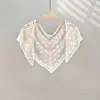 Lenço Triangular Quatro Estações Feminino Estilo Coreano Peça de Roupa Externa Vazada Decoração para Cobrir o Bumbum Protetor de Pescoço Lenço Coreano Ins Tendência Lenço de Pescoço