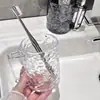 Taza para enjuague bucal, taza para cepillo de dientes, taza para cepillo de dientes doméstico, taza transparente ligera de lujo avanzada para cepillo de dientes, taza para pareja, taza simple para cepillo de dientes