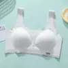 Sutiã com Suporte Lateral para Seios Push-Up, Roupa Íntima Confortável com Bojo Fixo, Sem Aro, Sutiã Estilo Camiseta para Meninas Estudantes