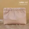 Bolsa de Cosméticos Dourada Plissada Transfronteiriça, Bolsa Portátil de Viagem para Bagagem de Mão, Toalha de Tia, Bolsa de Armazenamento para Chaves e Batom, Bolsa de Maquiagem com Fecho de Pressão