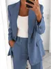 2025 Amazon Transfronterizo Europeo y Americano Nueva Moda Casual Cardigan con Solapa Elegante Chaqueta Blazer para Mujer