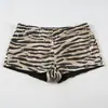 Hot pants de cintura baixa com lantejoulas e estampa de leopardo para mulheres, roupas femininas ultra curtas justas ao corpo, sexy, estilo europeu e americano, para boate