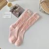 Calcetines para Mujer de Cinco Capas Color Rouge Calcetines Retorcidos de Moda Estilo Japonés Etiqueta de Tela Color Sólido Calcetines de Felpa Estilo Fresco Pequeño Calcetines de Algodón para Mujer