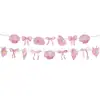 Juego de Vajilla para Fiesta de Cumpleaños Lazo Rosa Transfronterizo Servilletas de Papel con Conchas Marinas Manteles Suministros de Decoración