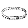 Pulsera para Hombre Estilo Punk Europeo y Americano Cadena de Látigo Lisa Cubana, Grueso Tejido Artístico Hip-Hop Accesorio para la Mano