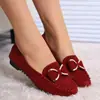 Mocasines planos casuales para mujer para usar al aire libre, zapatos casuales para mujer con lazo, zapatos de trabajo Dexun de talla grande para comercio exterior