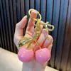 Llavero de Resina Color Sólido Cereza Colgante para Bolso, Exquisito y Versátil, Accesorio de Cadena para Bolso de Gama Alta, Pequeño Regalo al por Mayor