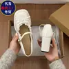 Sapatos Mary Jane de couro de salto alto, bico quadrado, de tira única, rasos, para mulheres, da moda com acabamento em renda