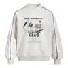 Sudadera Decorativa con Puntadas y Estampado de Letras Americanas para Hombre Primavera y Otoño Holgada Casual Streetwear Versátil Pulóver Ropa Deportiva