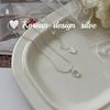 Corea del Sur Sentido del Diseño Nicho Joyería de Plata Plata Esterlina S925 Óvalo Calcedonia Blanca Collar Suave Exquisito Combinable Mujer