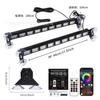 Luz de barra multifunción de color mágico control remoto por APP lámpara de advertencia de flash cambiante de color uno a dos luz estroboscópica LED para coche