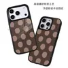 Suministro Directo de Fábrica Funda para Teléfono iPhone 18promx de Puntos Marrones Oscuros Estilo Japonés Beige con Puntos Grandes Funda Protectora para Teléfono