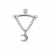 Pendientes minimalistas de acero inoxidable de cadena única, tachuelas para el cartílago con rosca interna curvada, tachuelas para el labio, pendientes para piercing al por mayor
