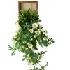 Decoración de pared con planta artificial estilo Ins con margaritas pequeñas, flores falsas para paredes interiores, enredaderas de flores artificiales para fondo de TV para cubrir imperfecciones