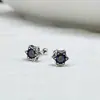 Brincos de Prata Esterlina s925 Simples Fashionáveis Distintos Tendência para Homens e Mulheres Brincos de Bola Redonda Dupla Utilização Fecho de Rosca Versátil