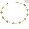 Collar de Acero Inoxidable de Venta Caliente Transfronteriza Flor de Diez Pétalos Flor de Cinco Pétalos 13 mm Estilo Versátil de Alta Gama para Niñas Collar de Acero de Titanio 18K