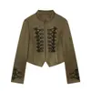 Ropa Nueva de Primavera 2026 para Mujer de AliExpress Transfronterizo Chaqueta de Suede con Textura Nudo de Cuerda Botón Ajustada de Temperamento 4344800