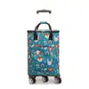Carrito pequeño para la compra del hogar rueda universal carrito de compras portátil bolso de mano bolsa de compras de papel de aluminio aislante bolsa con ruedas venta al por mayor
