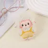 Acessório de broche criativo de ovelha de pelúcia e urso corado, acessório de cabelo de animal de desenho animado, acessório para bolsa e chapéu, atacado