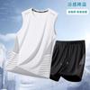 Traje Deportivo Fresco Uniforme de Baloncesto para Hombre de Secado Rápido Chaleco de Verano para Hombre Pantalones Cortos Gimnasio Correr Conjunto para Hombre