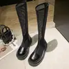 Botas de Malla Estilo Nuevo Verano 2026, Botas Largas para Mujer, Sandalias Delgadas de Moda Caladas, Botas Largas Versátiles Transpirables de Malla con Suela Gruesa