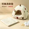 Ninho de Coelho Universal de Flanela para Todas as Estações Abrigo para Coelho Gaiola para Coelho de Estimação Casa Inverno Quente Ninho de Coelho