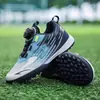 Nuevos zapatos de fútbol para niños con velcro y tacos, adecuados para la competición y el entrenamiento de estudiantes de primaria, zapatos de malla antideslizantes para niñas al por mayor