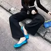 Zapatos Planos para Mujer Estilo Francés Azul Claro con Lazo 2026 Otoño Nuevo Estilo Dulce de Celebridad de Internet Zapatos de Ballet